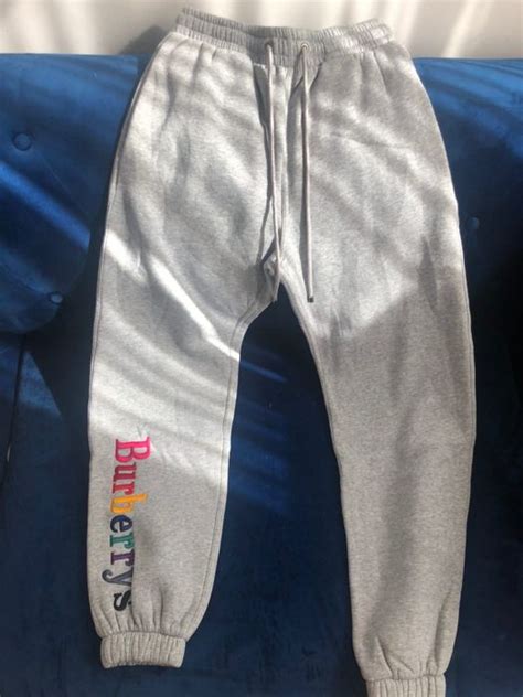 burberry sweatpants rainbow ebay|Burberry Rainbow Embroidered Logo Cotton .